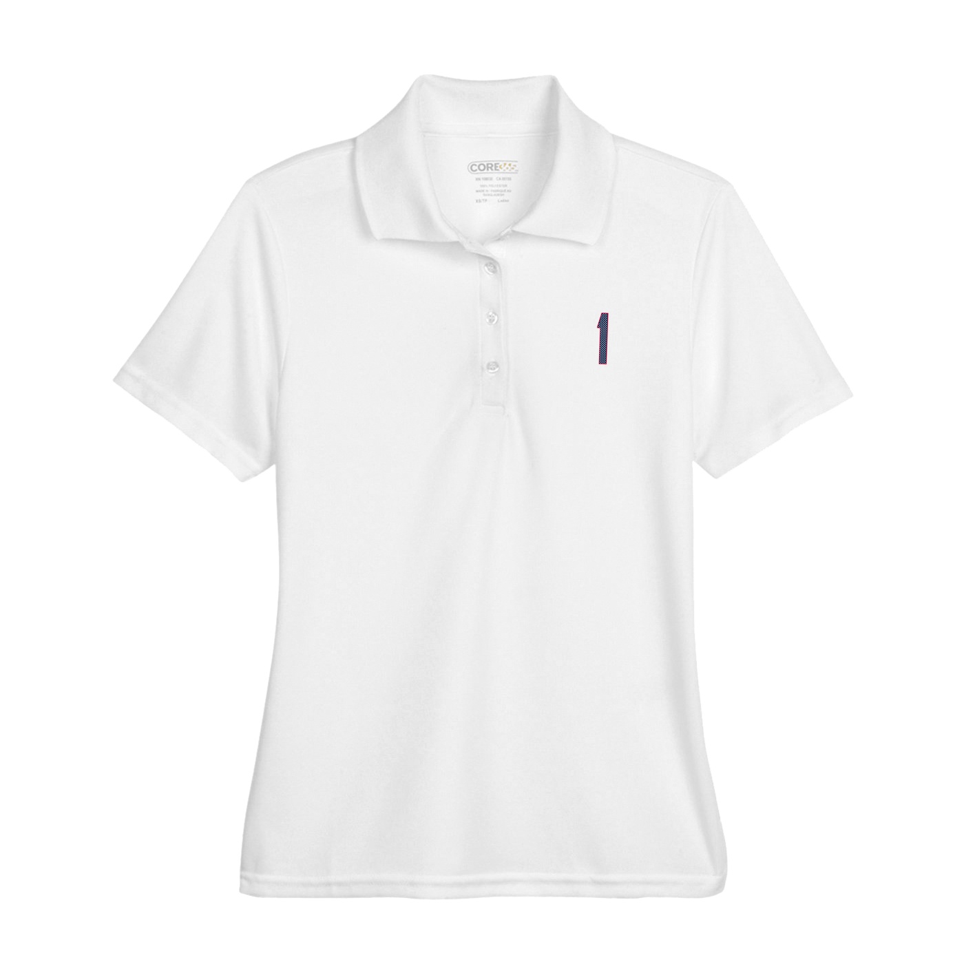 Womens Performance Polo — Front Shirsy in White