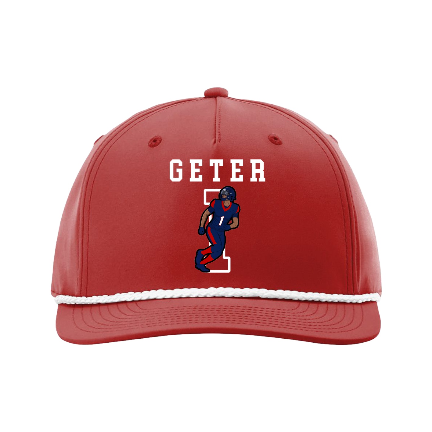 Five-Panel Classic Rope Cap — Shirsey in Red
