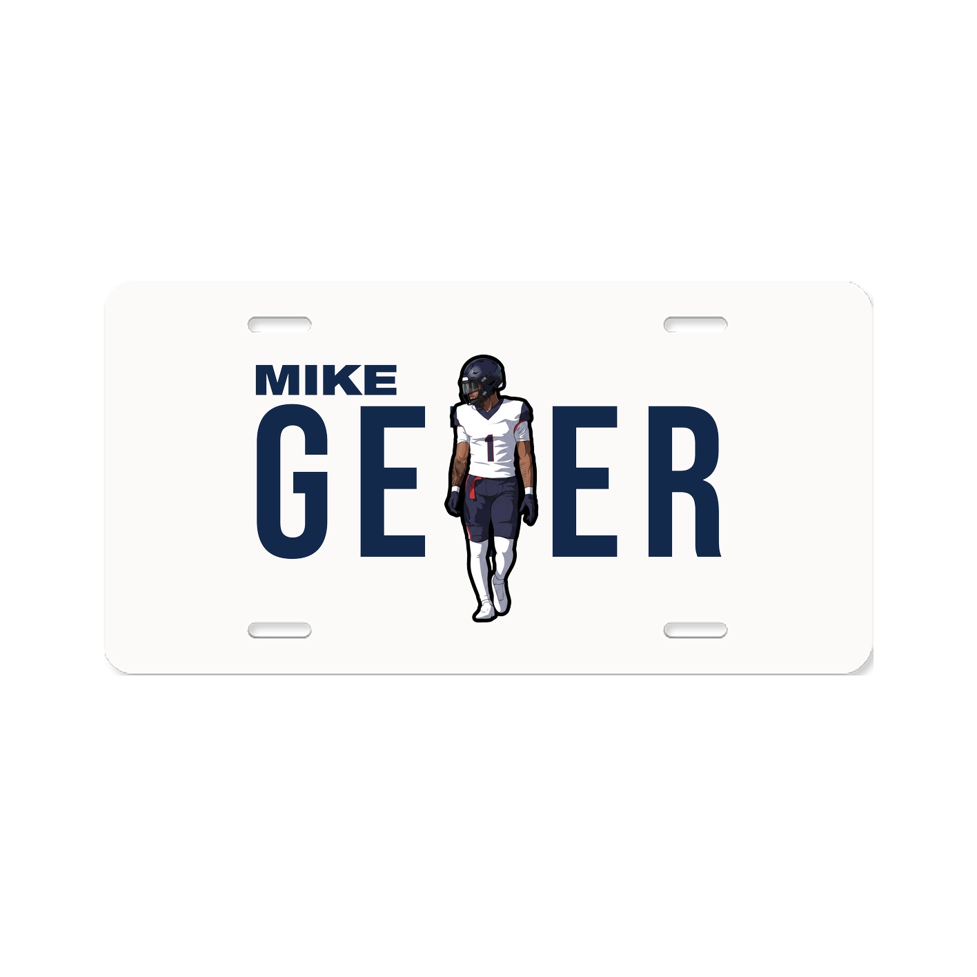 License Plate — Player Name in Classic