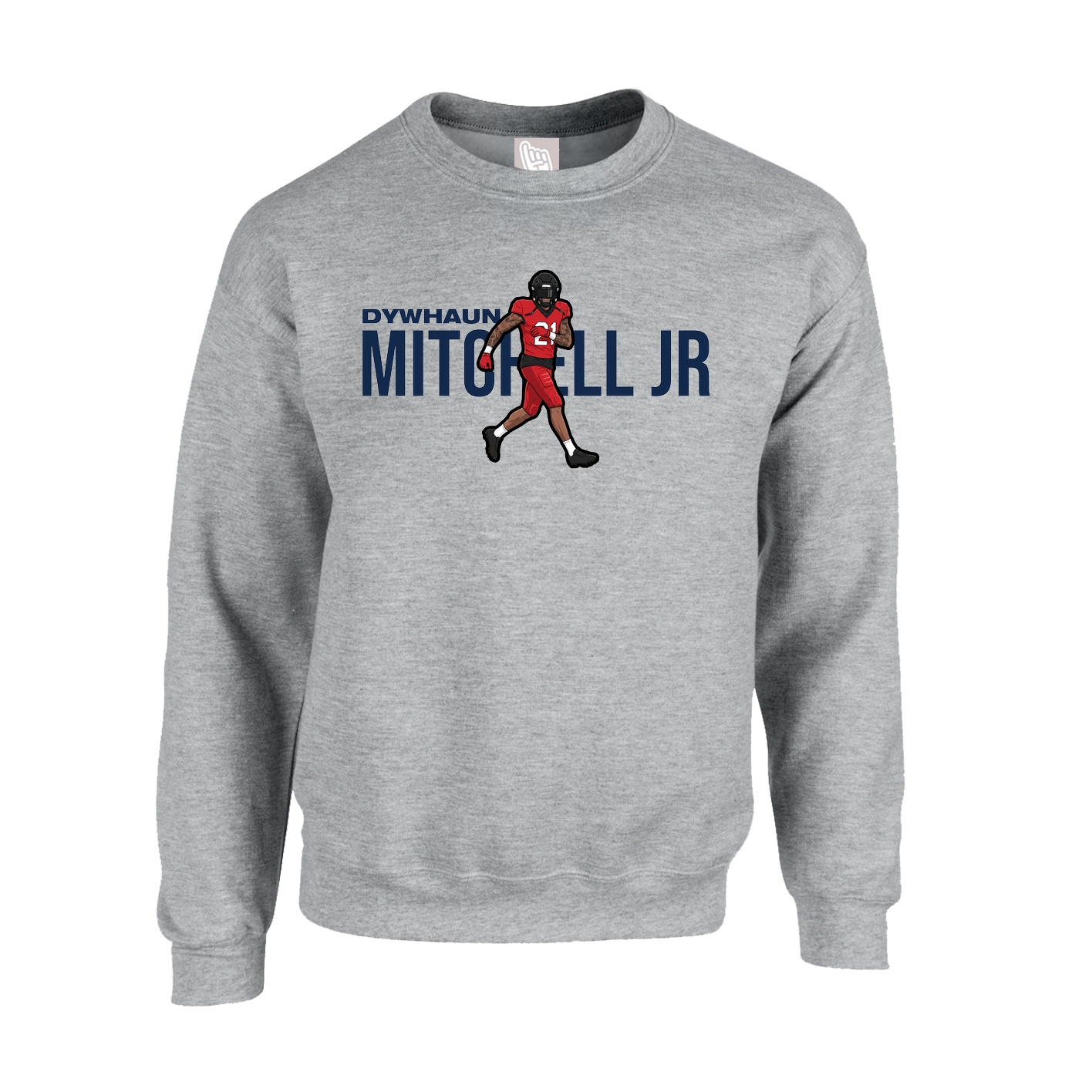 Fleece Crew — Player Name in Grey