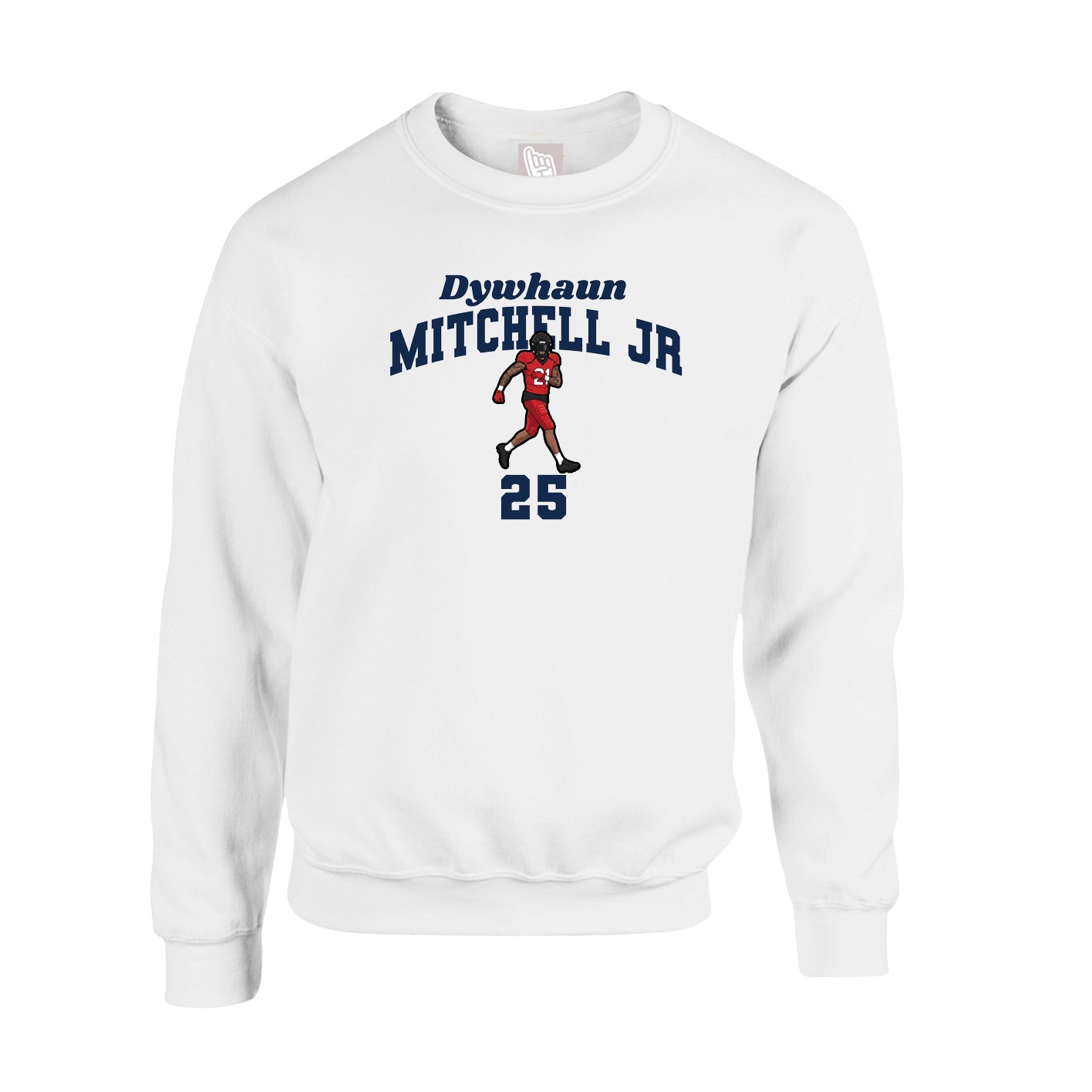 Fleece Crew — Signature Arch in White