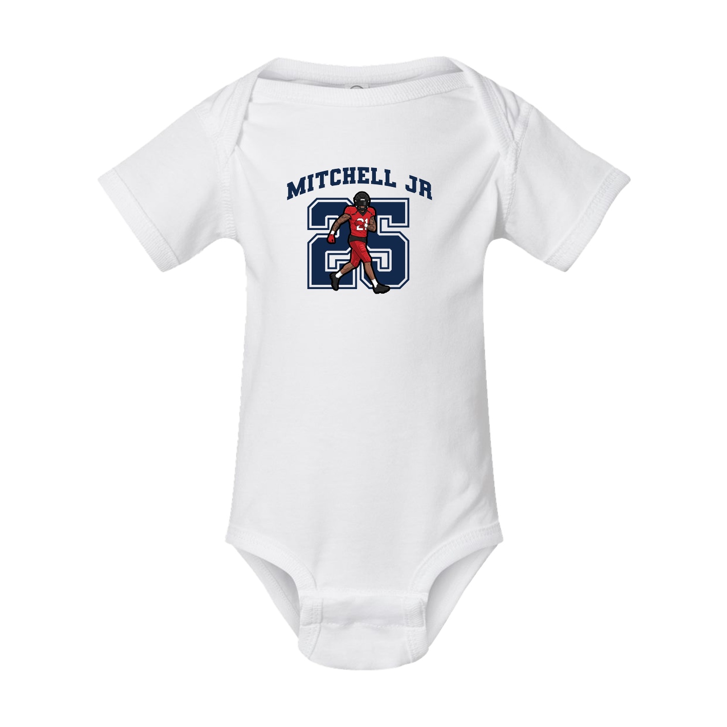Baby Onesie — Number in White