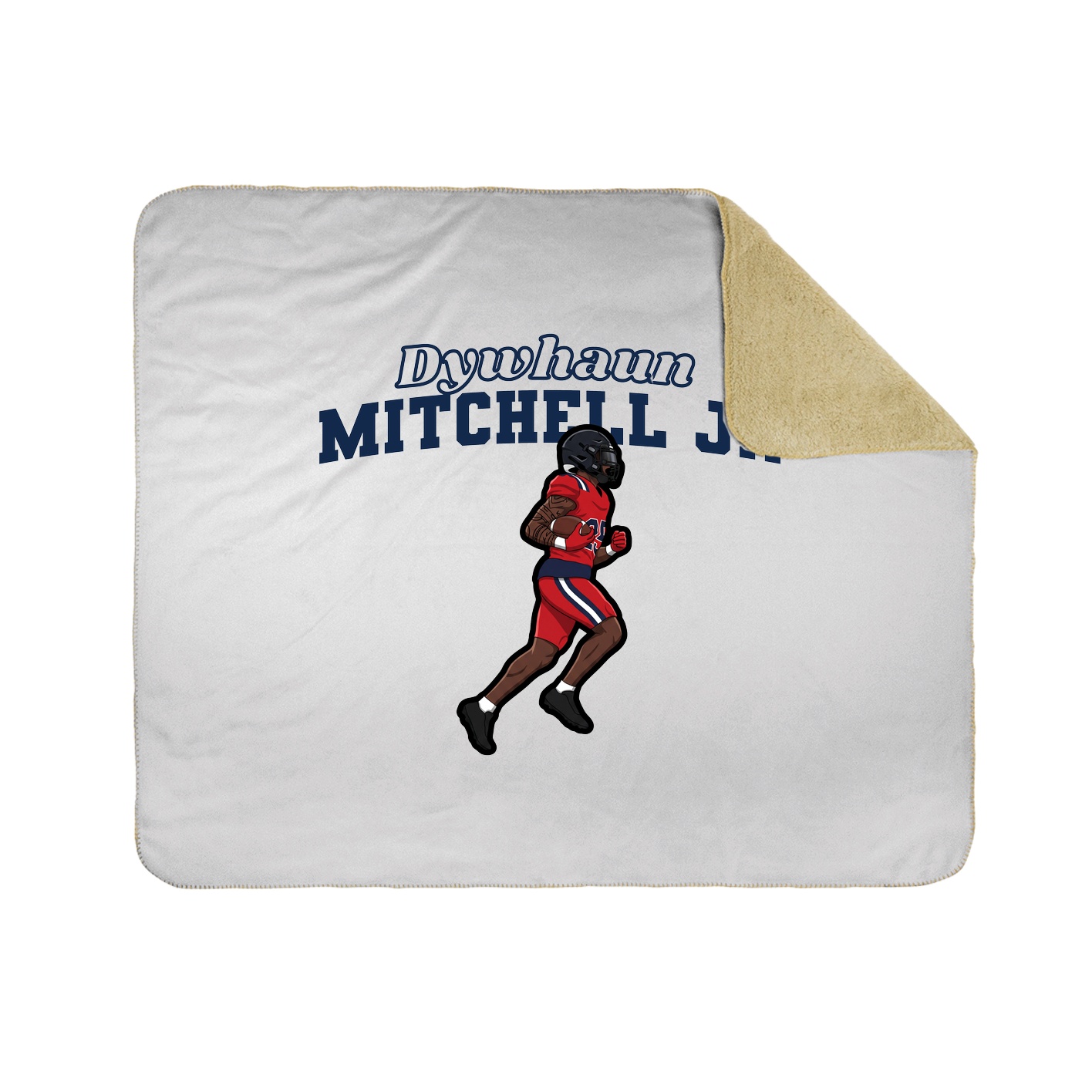 Throw Blanket — Name Arch in White