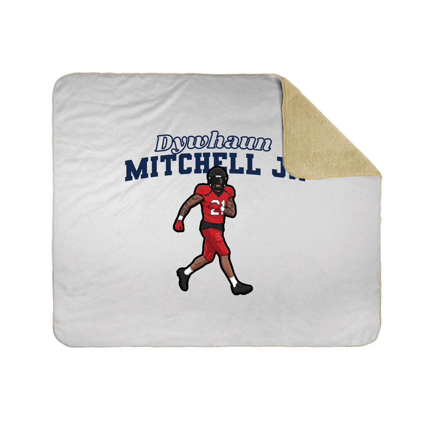 Throw Blanket — Name Arch in White