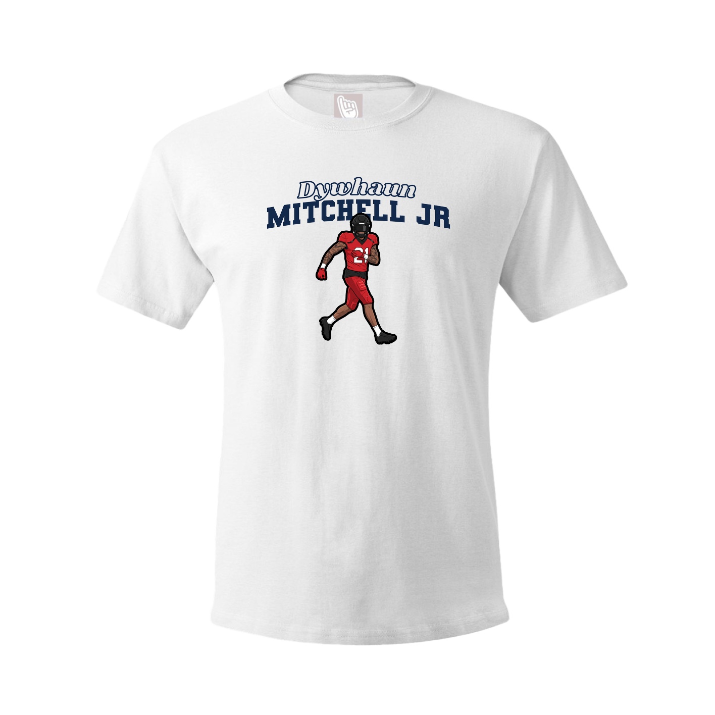 Youth Tee — Name Arch in White