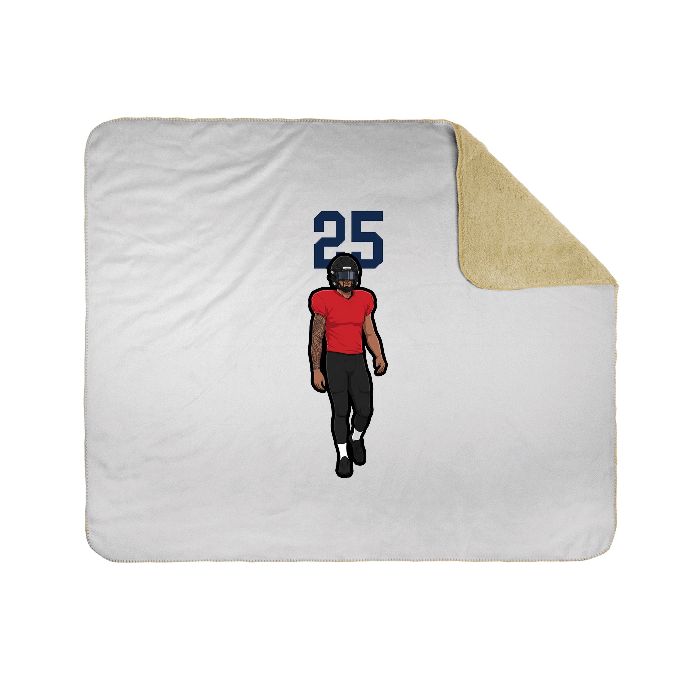 Throw Blanket — Number Top in White