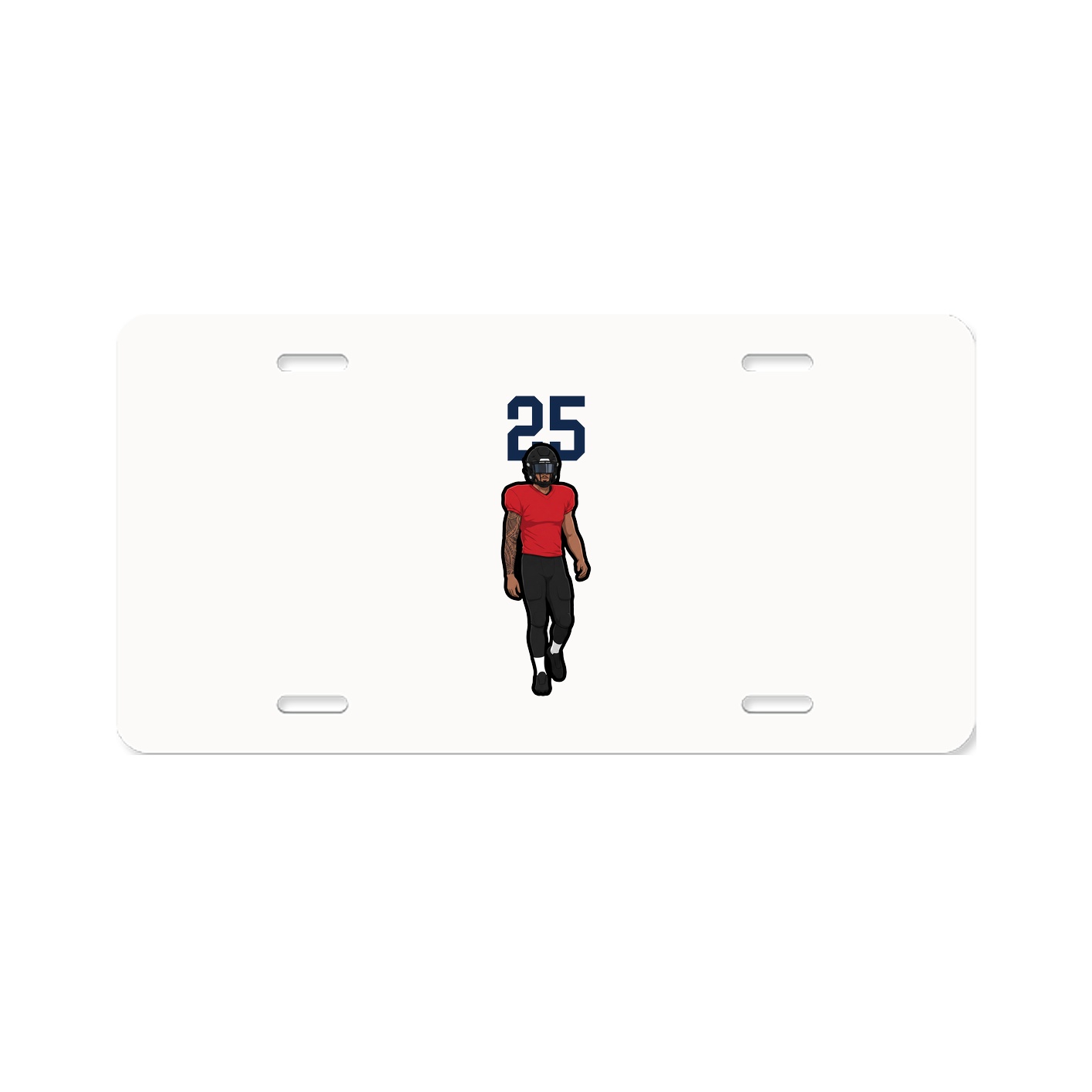 License Plate — Number Top in Classic