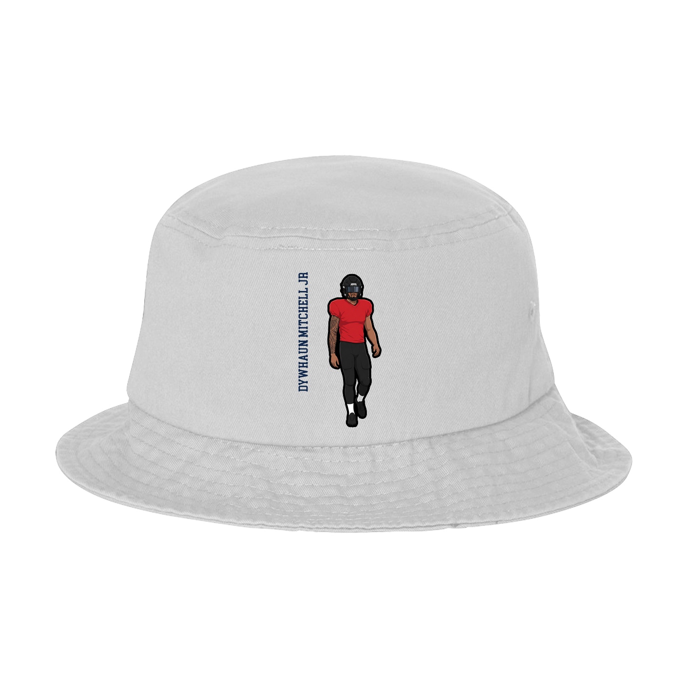 Bucket Cap — Name Vertical in White
