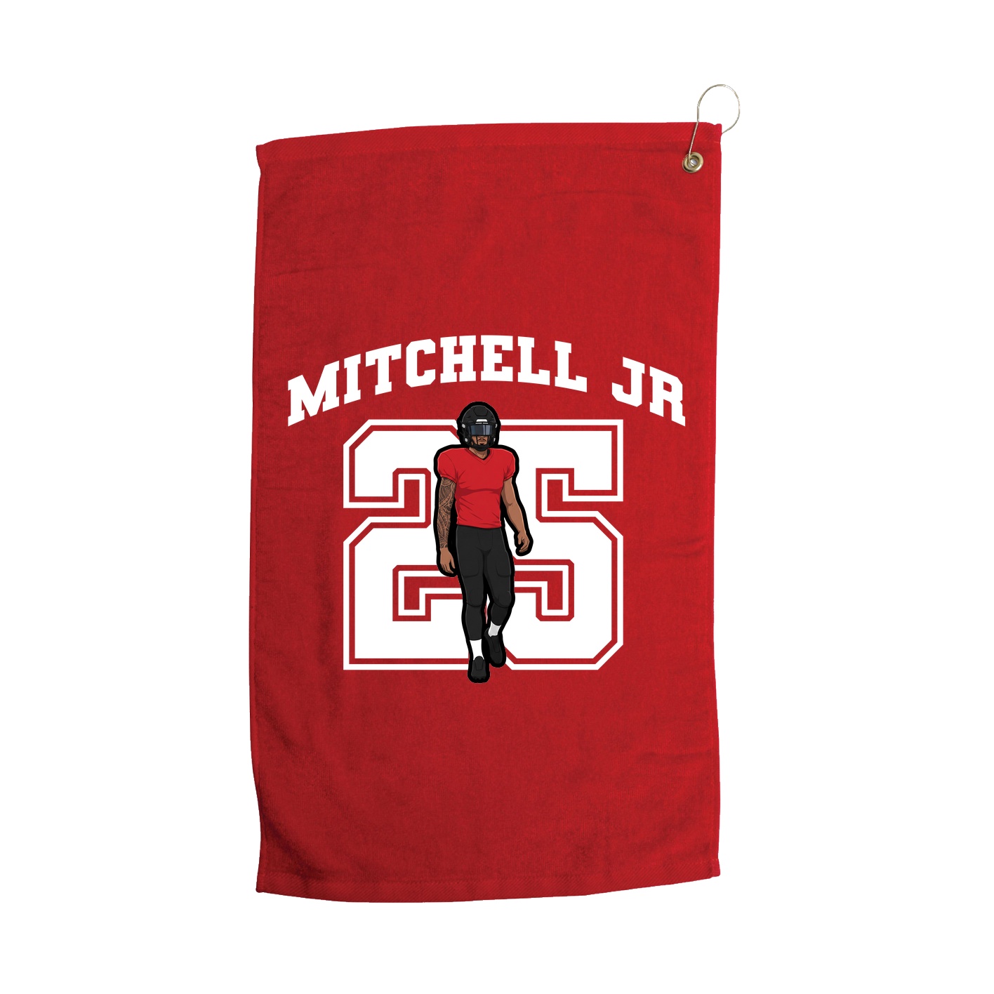 Golf Towel — Number in Red