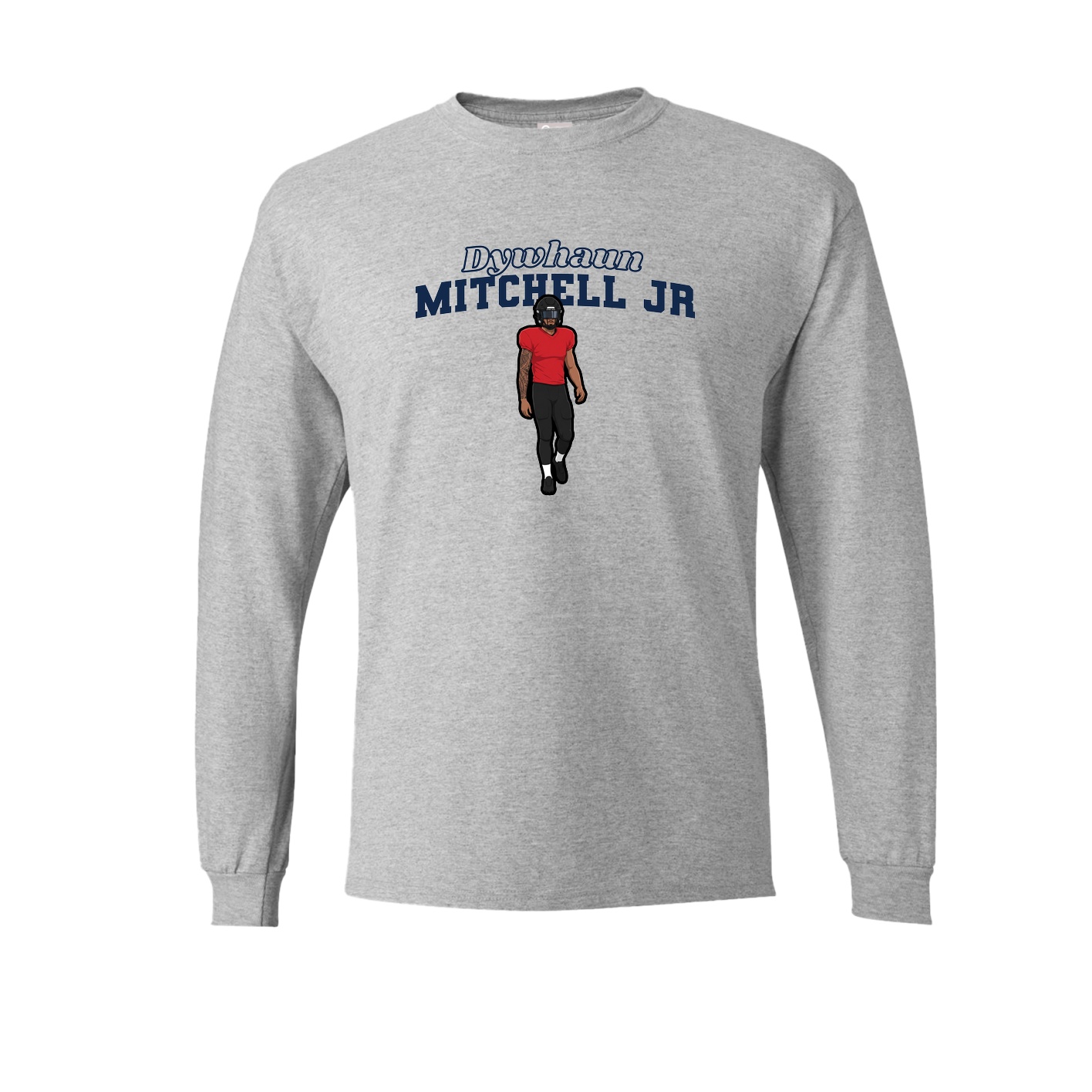 Long Sleeve Tee — Name Arch in Grey