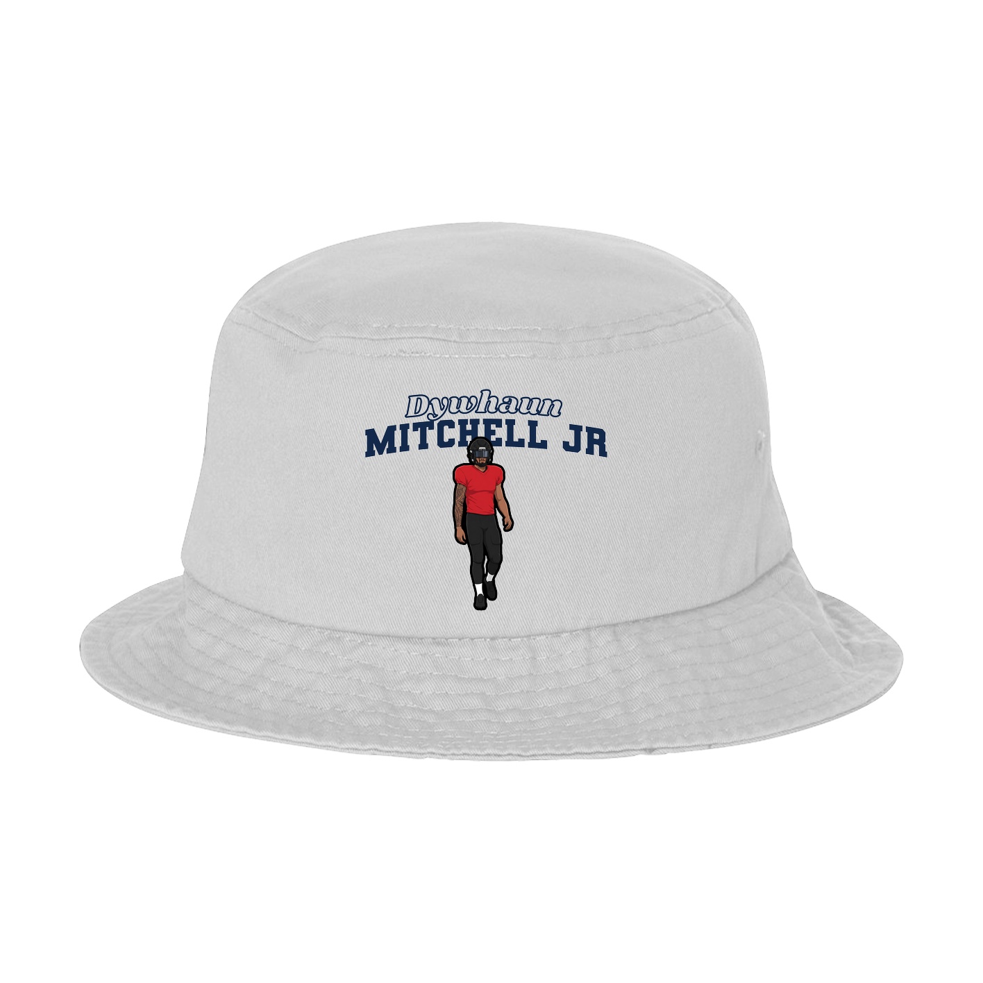Bucket Cap — Name Arch in White
