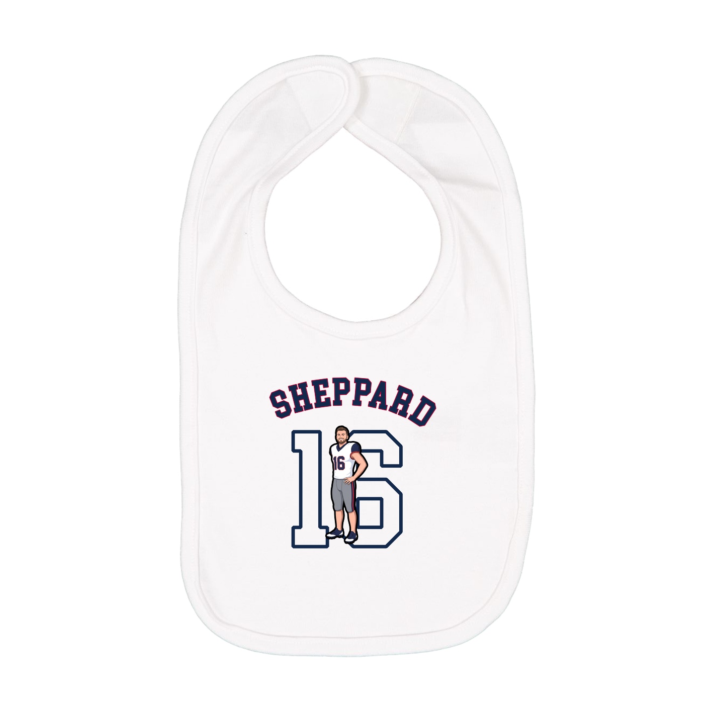 Infant Bib — Shirsey Arch in White