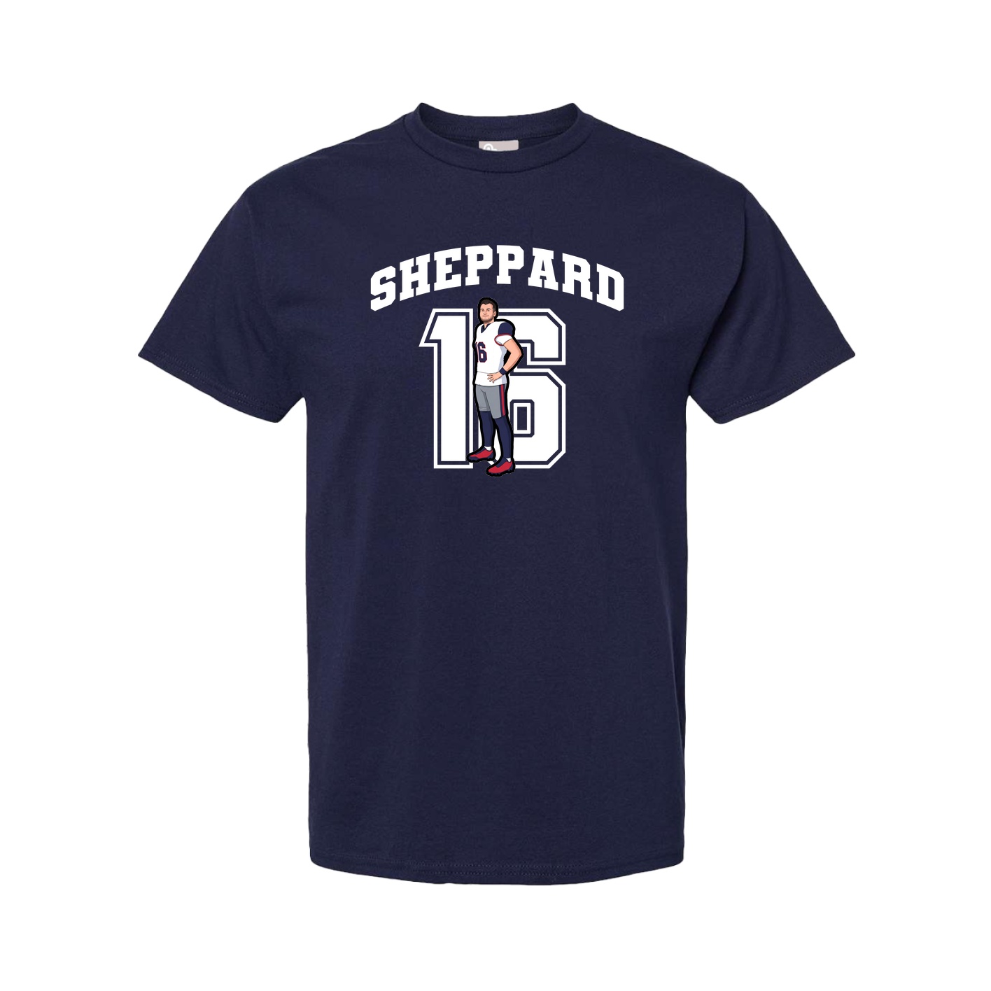 Youth Tee — Number in Navy