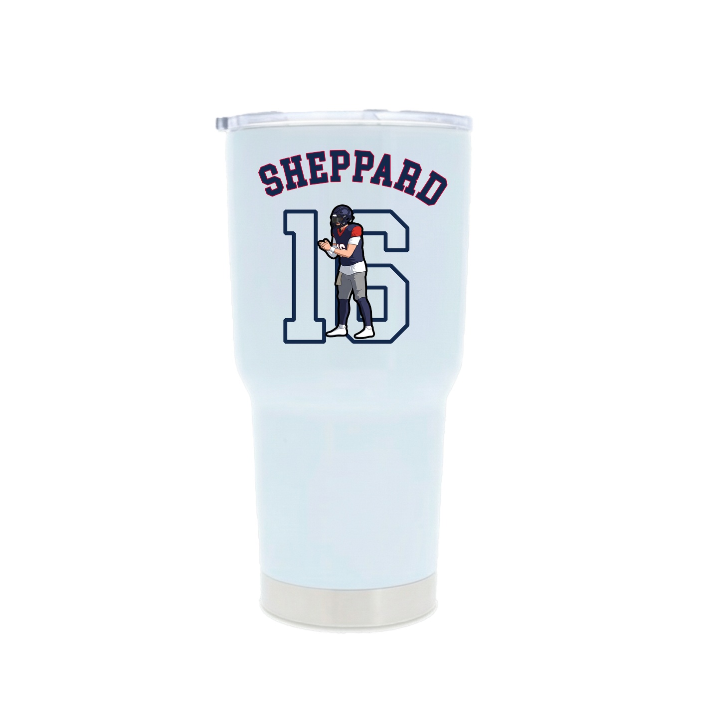 30oz Stainless Steel Tumbler — Shirsey Arch in White