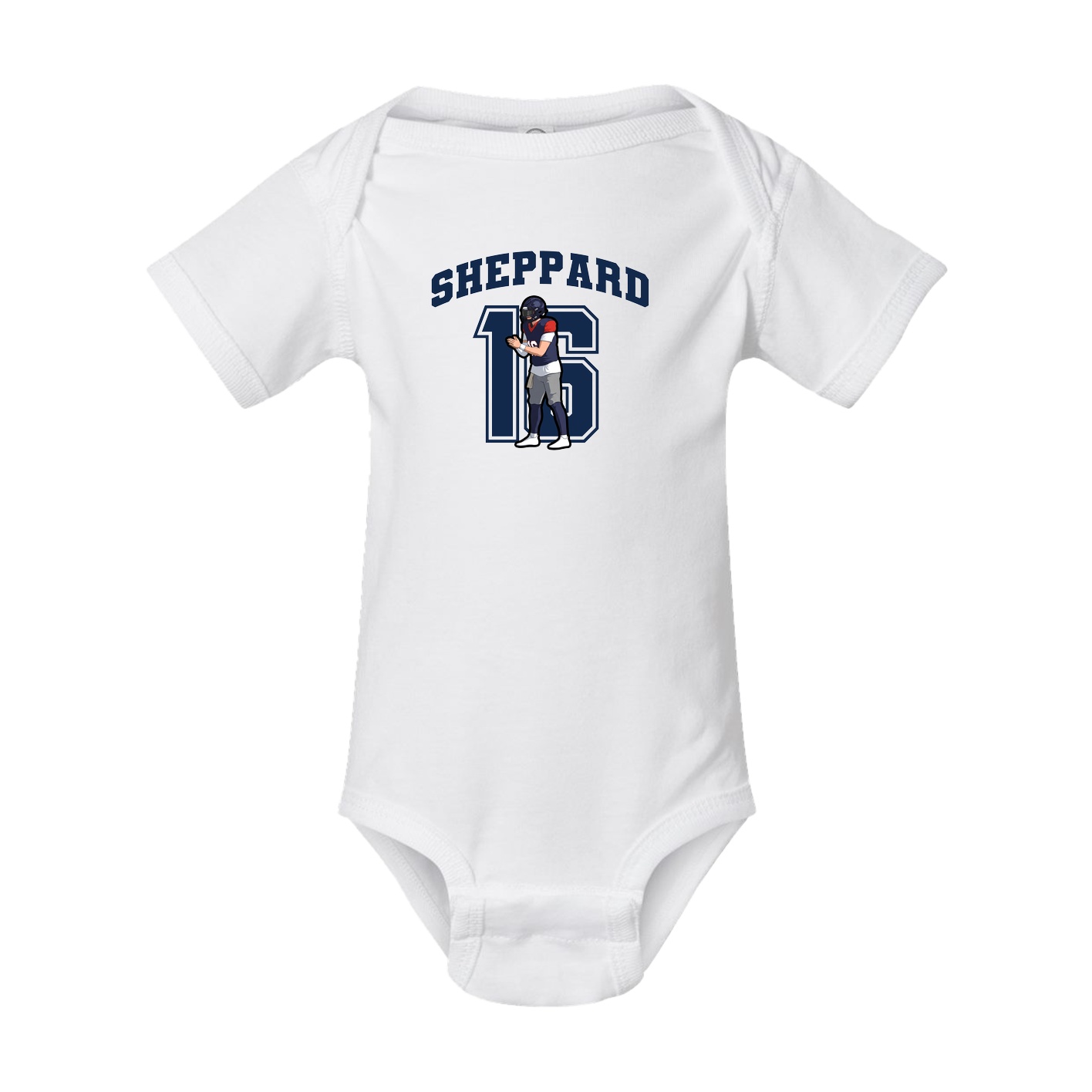 Baby Onesie — Number in White