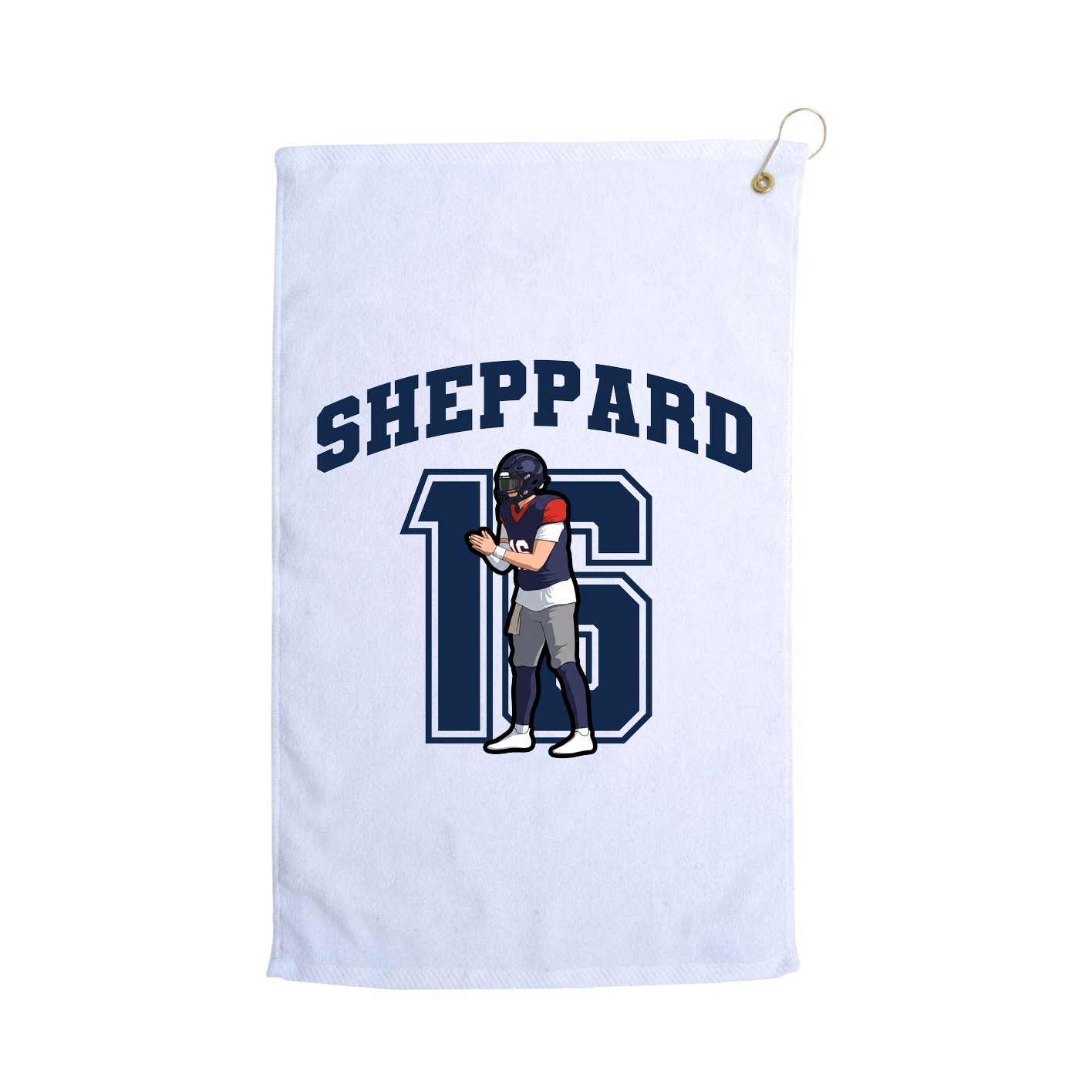Golf Towel — Number in White