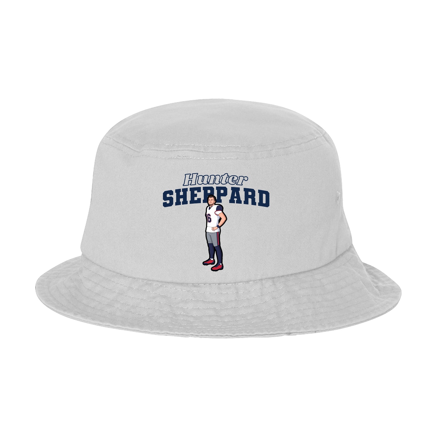Bucket Cap — Name Arch in White