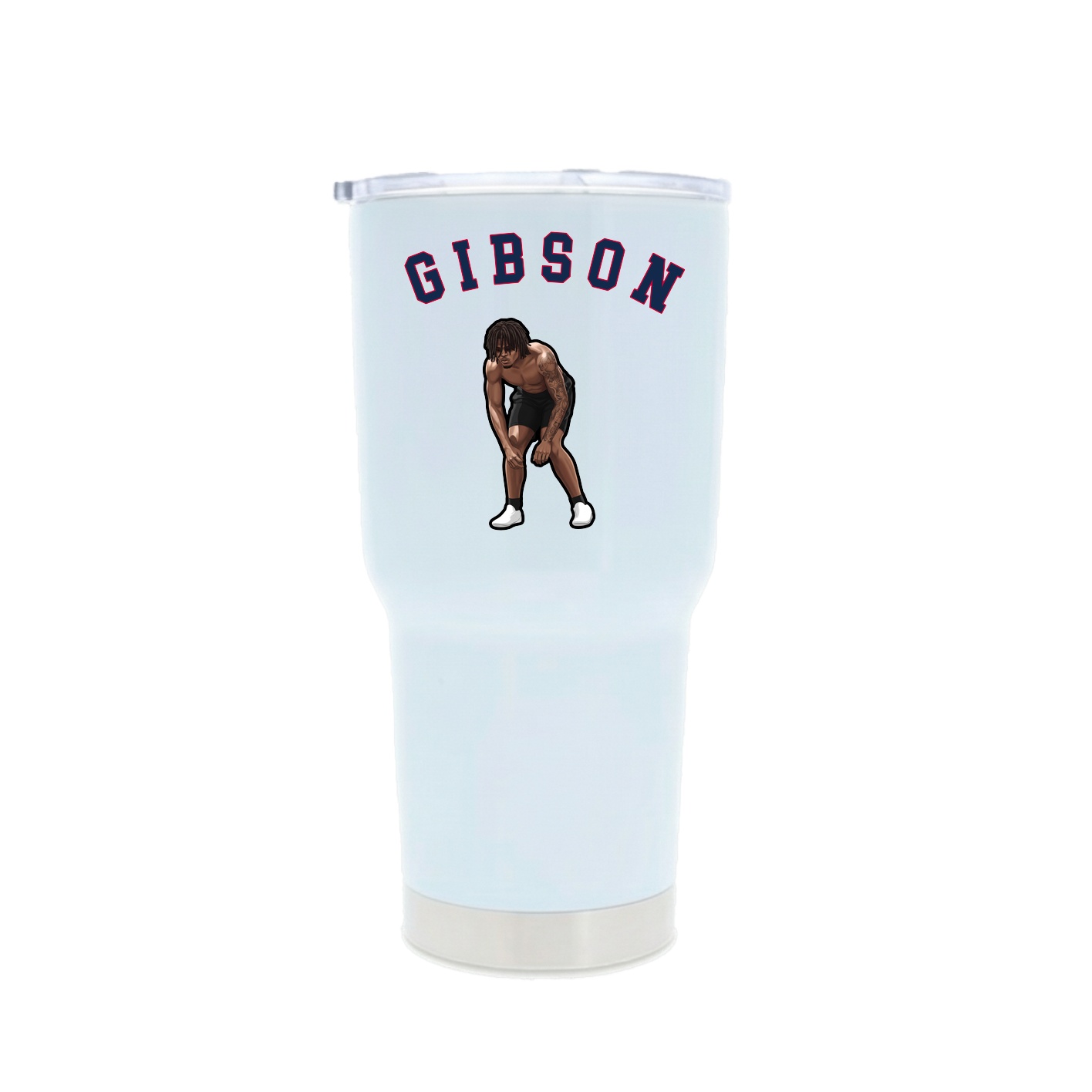 30oz Stainless Steel Tumbler — Shirsey Arch in White