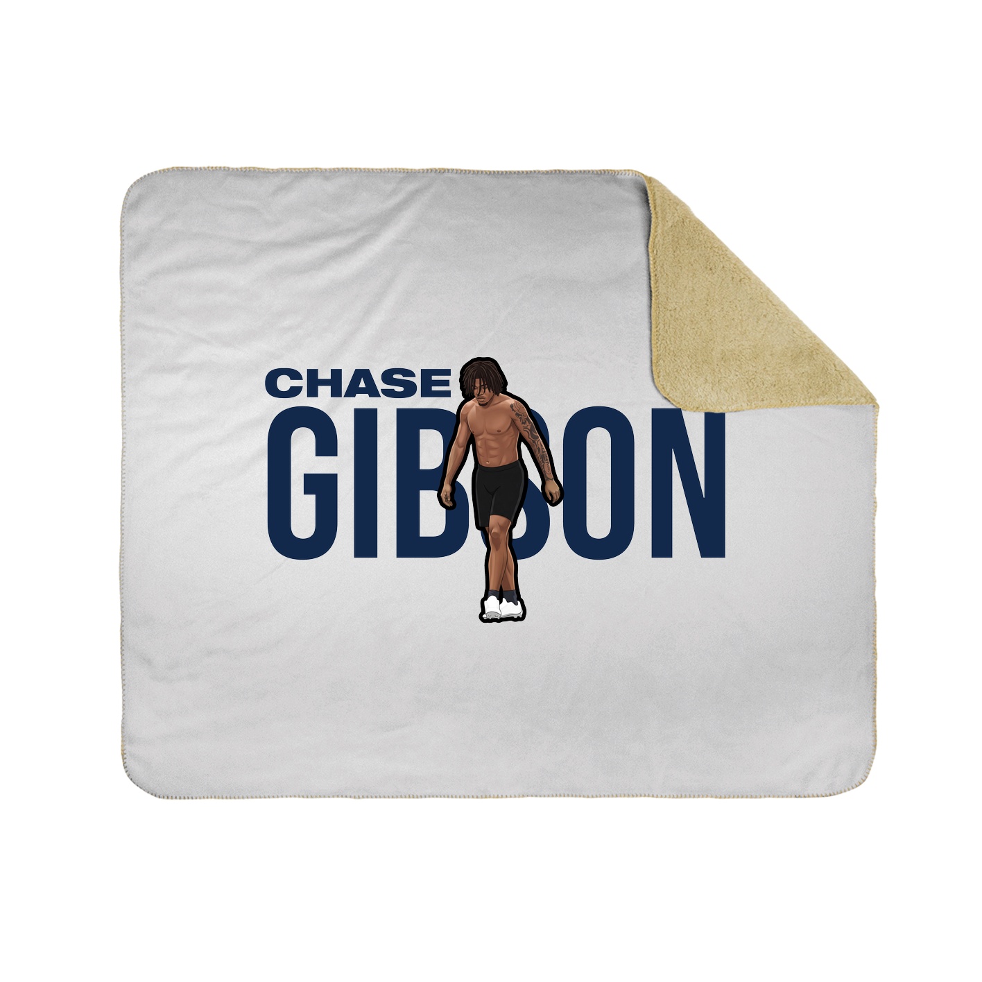 Throw Blanket — Player Name in White