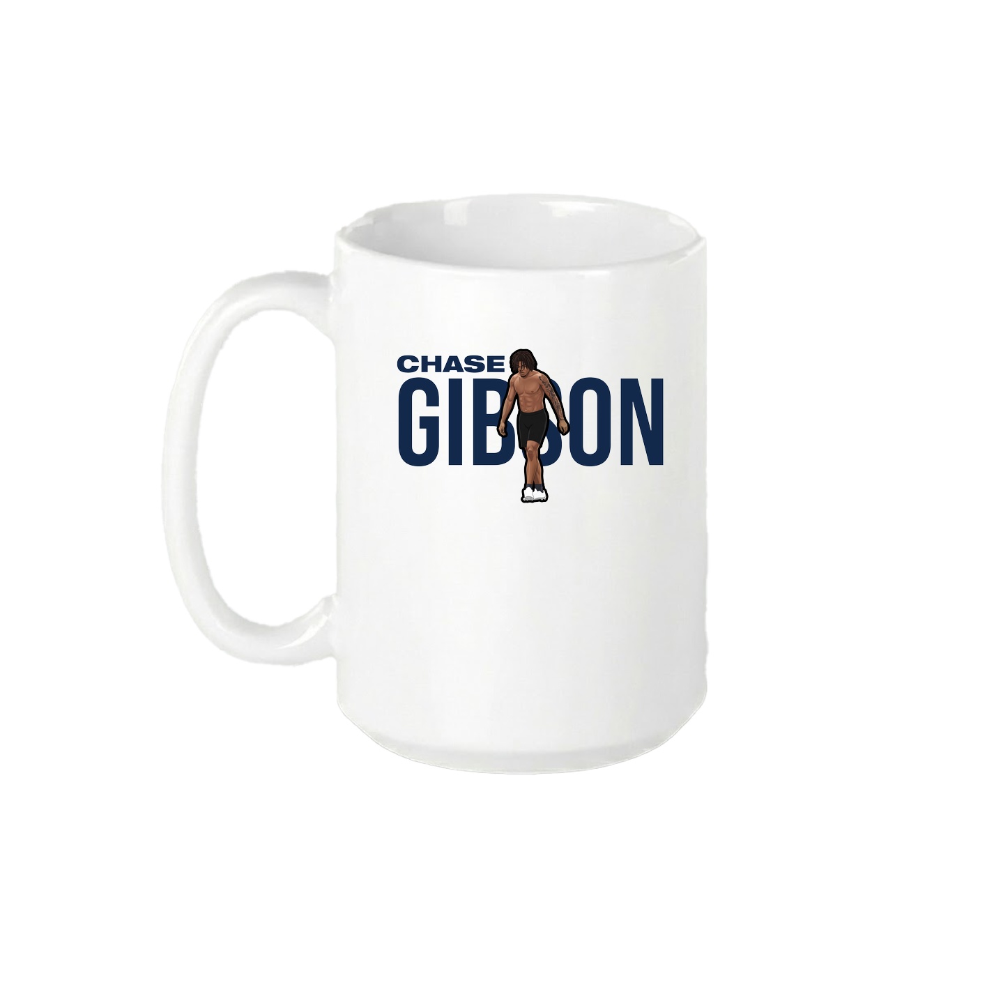 15oz Coffee Mug — Player Name in White