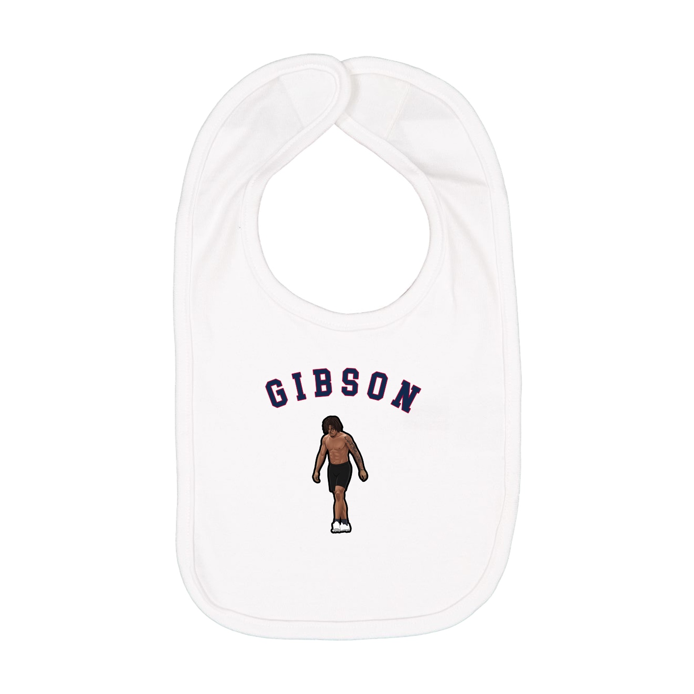Infant Bib — Shirsey Arch in White