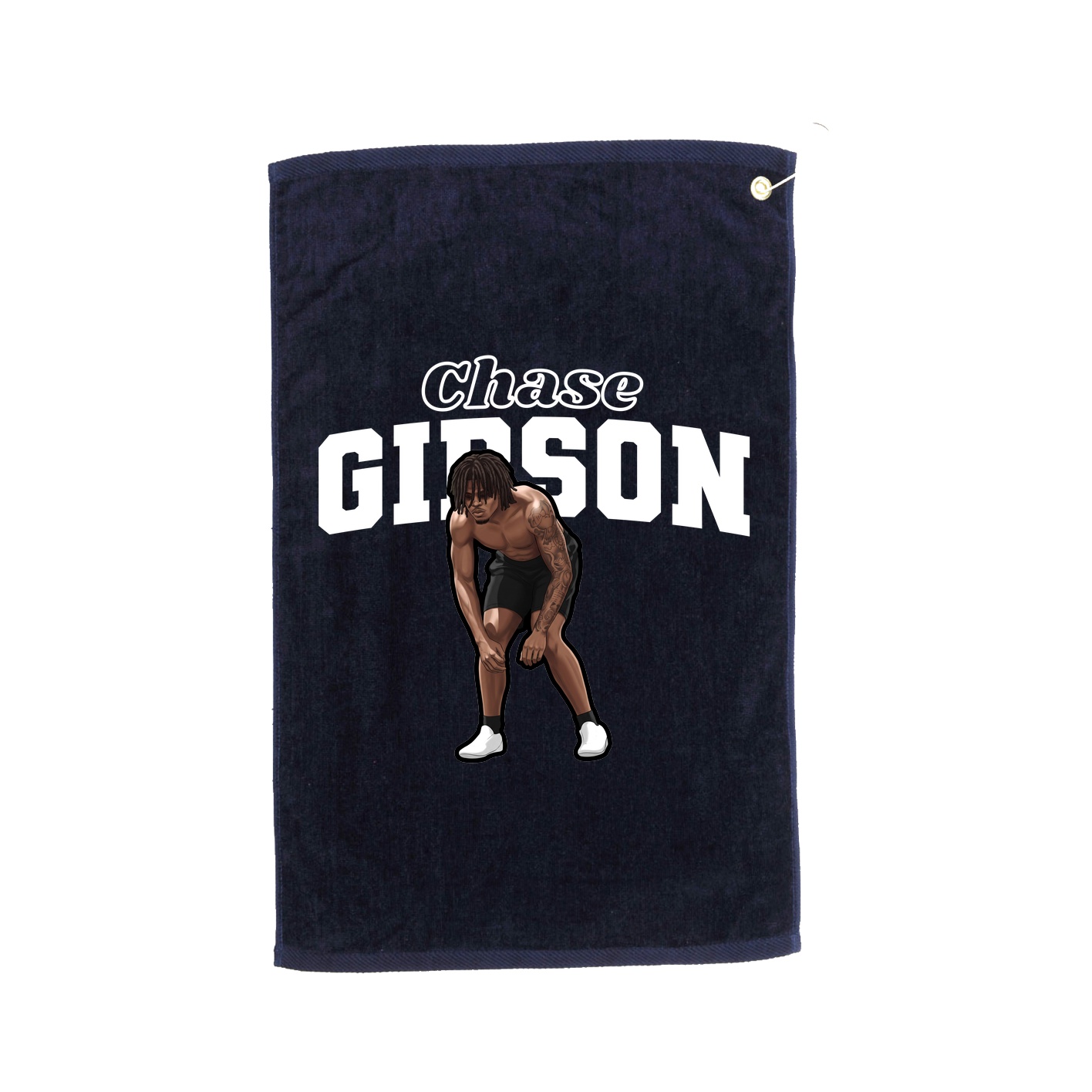 Golf Towel — Name Arch in Navy