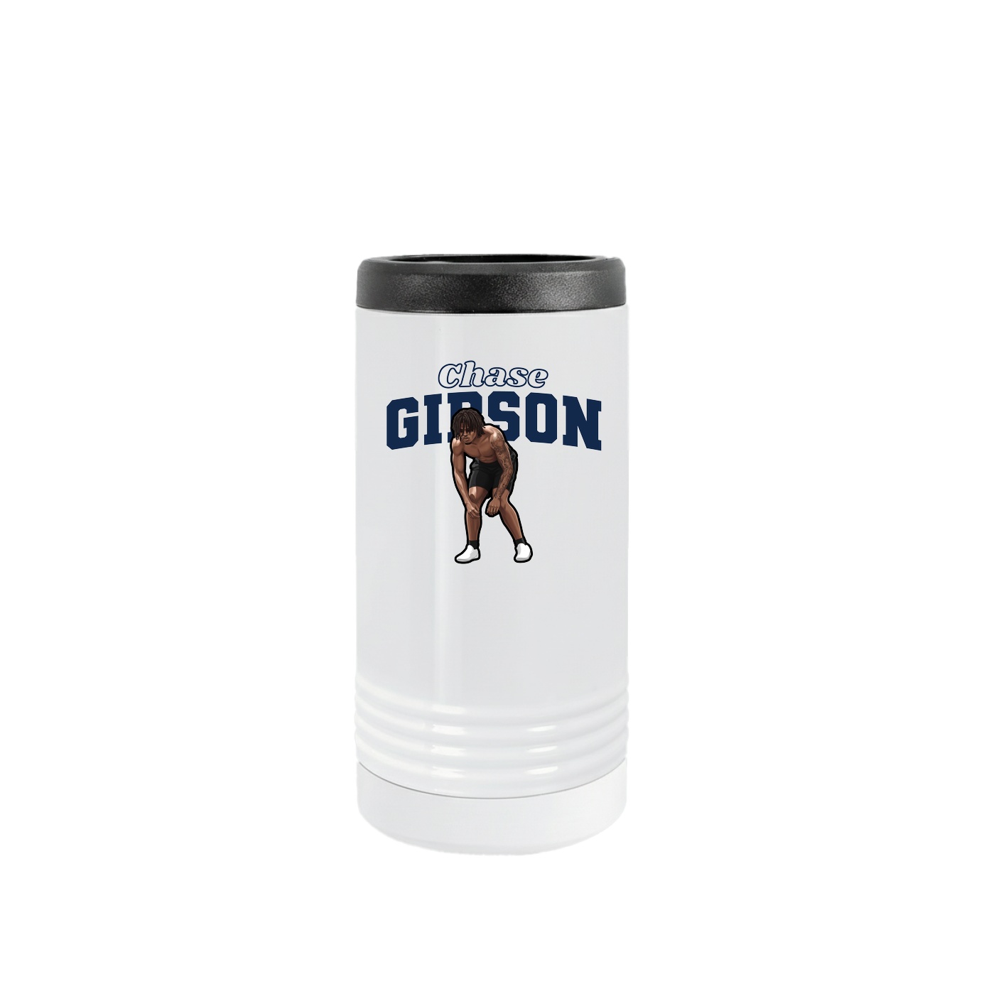 Slim Beverage Holder — Name Arch in White