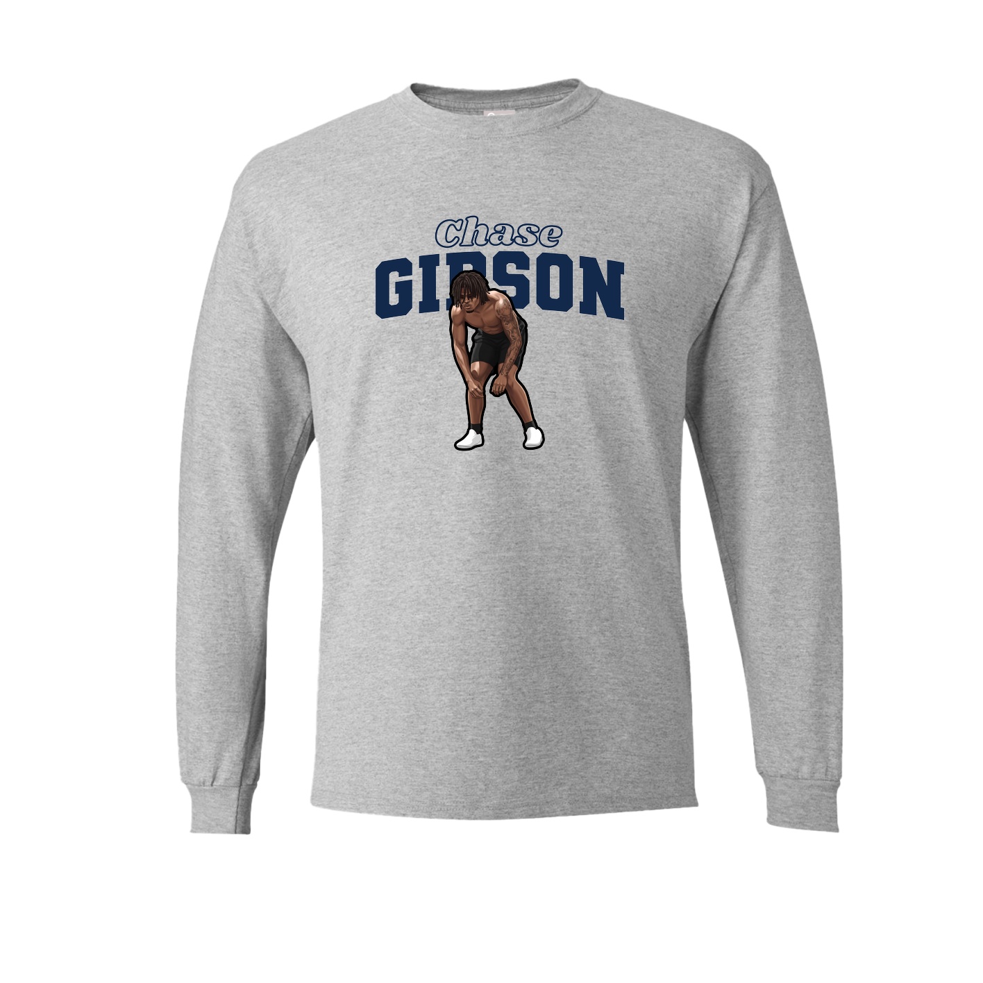 Long Sleeve Tee — Name Arch in Grey