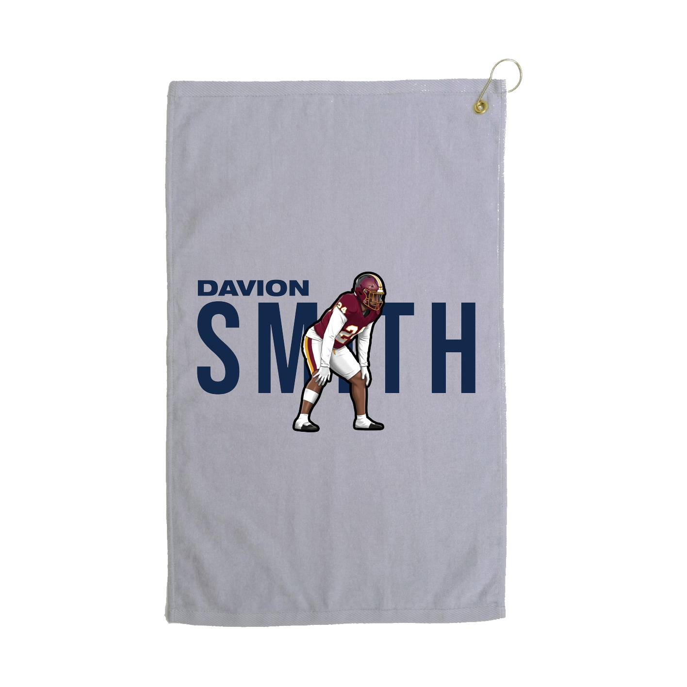 Golf Towel — Player Name in Grey