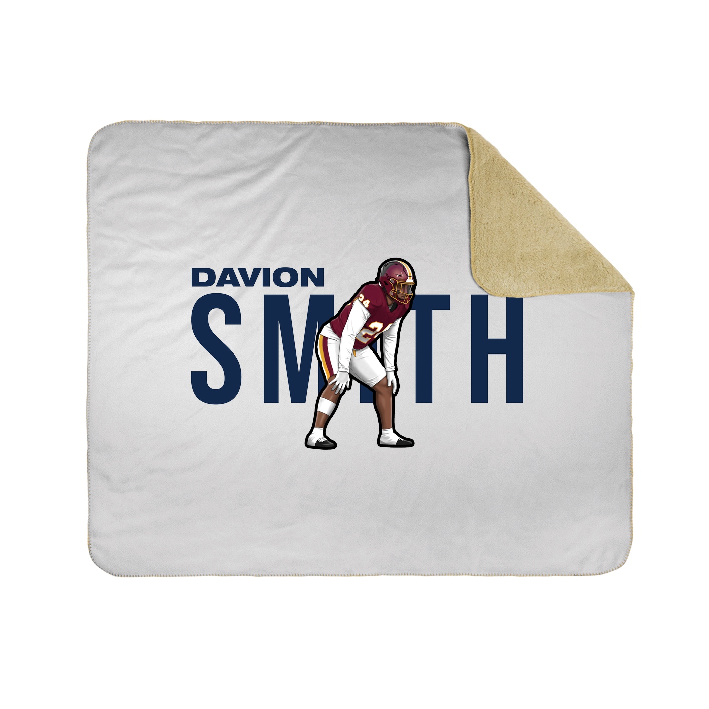 Throw Blanket — Player Name in White