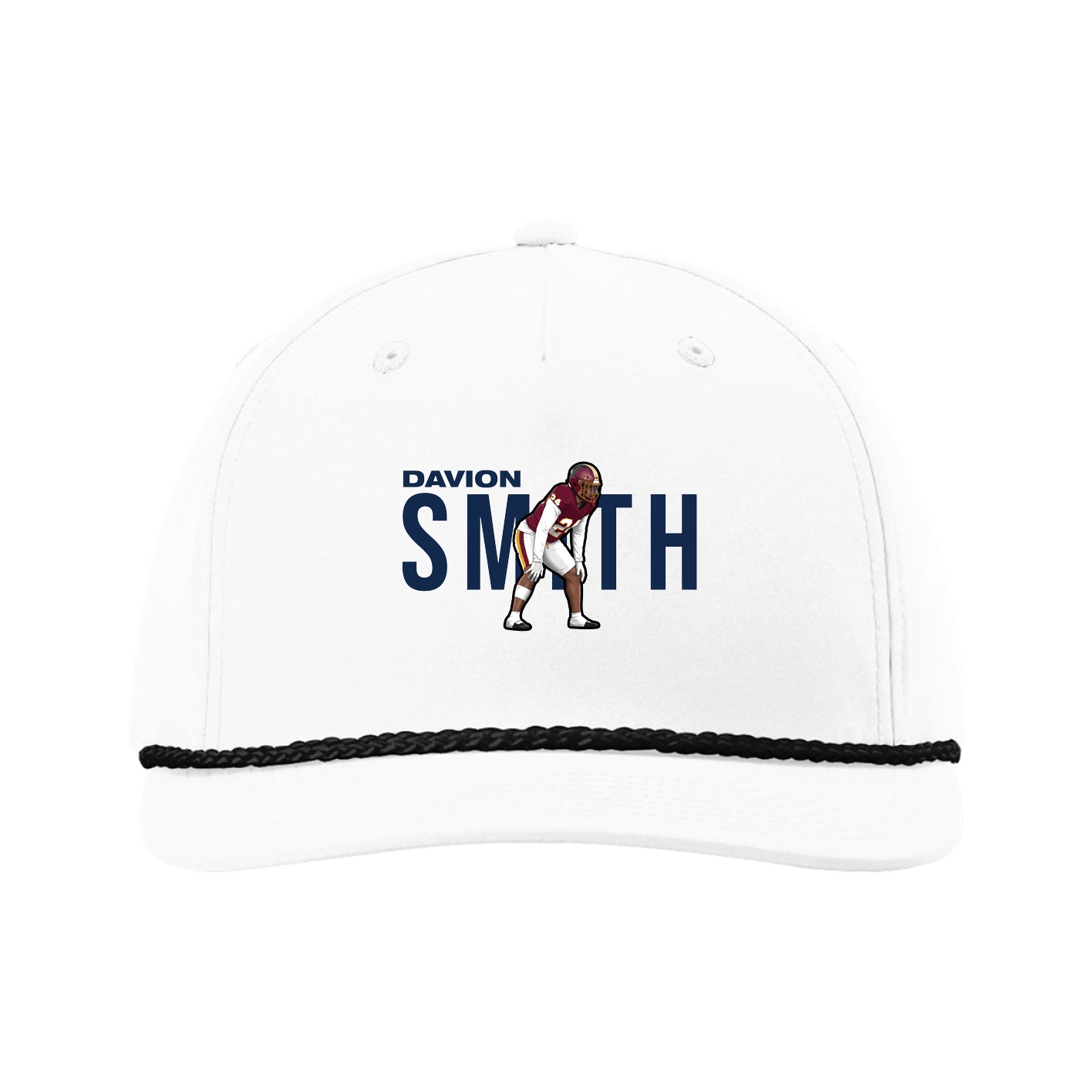 Five-Panel Classic Rope Cap — Player Name in White