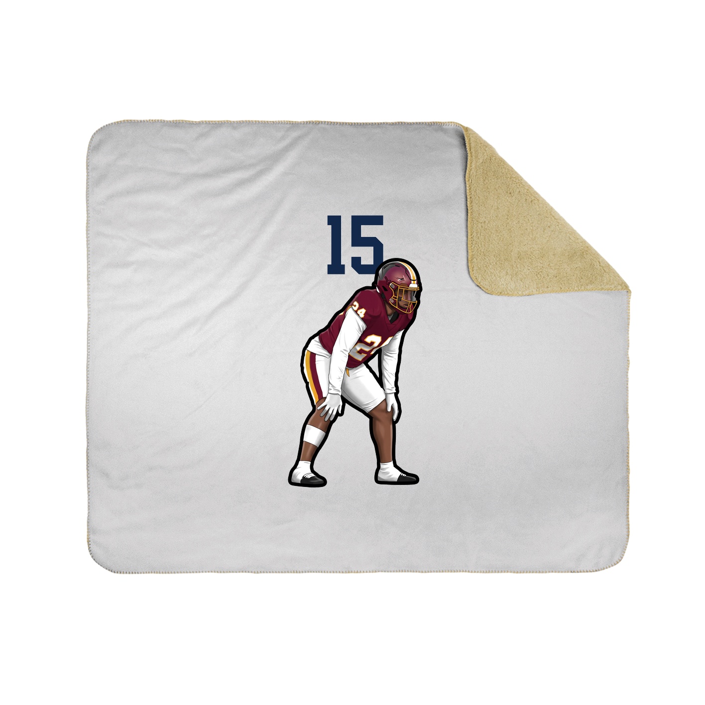 Throw Blanket — Number Top in White