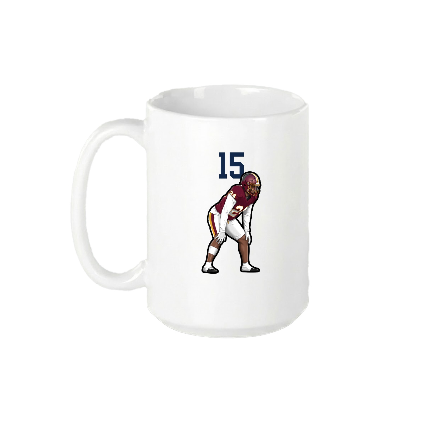 15oz Coffee Mug — Number Top in White