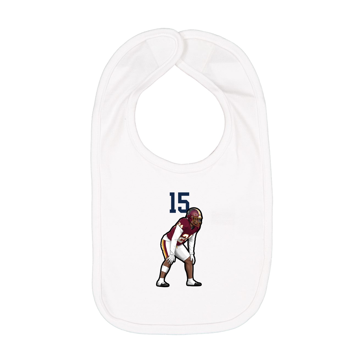Infant Bib — Number Top in White