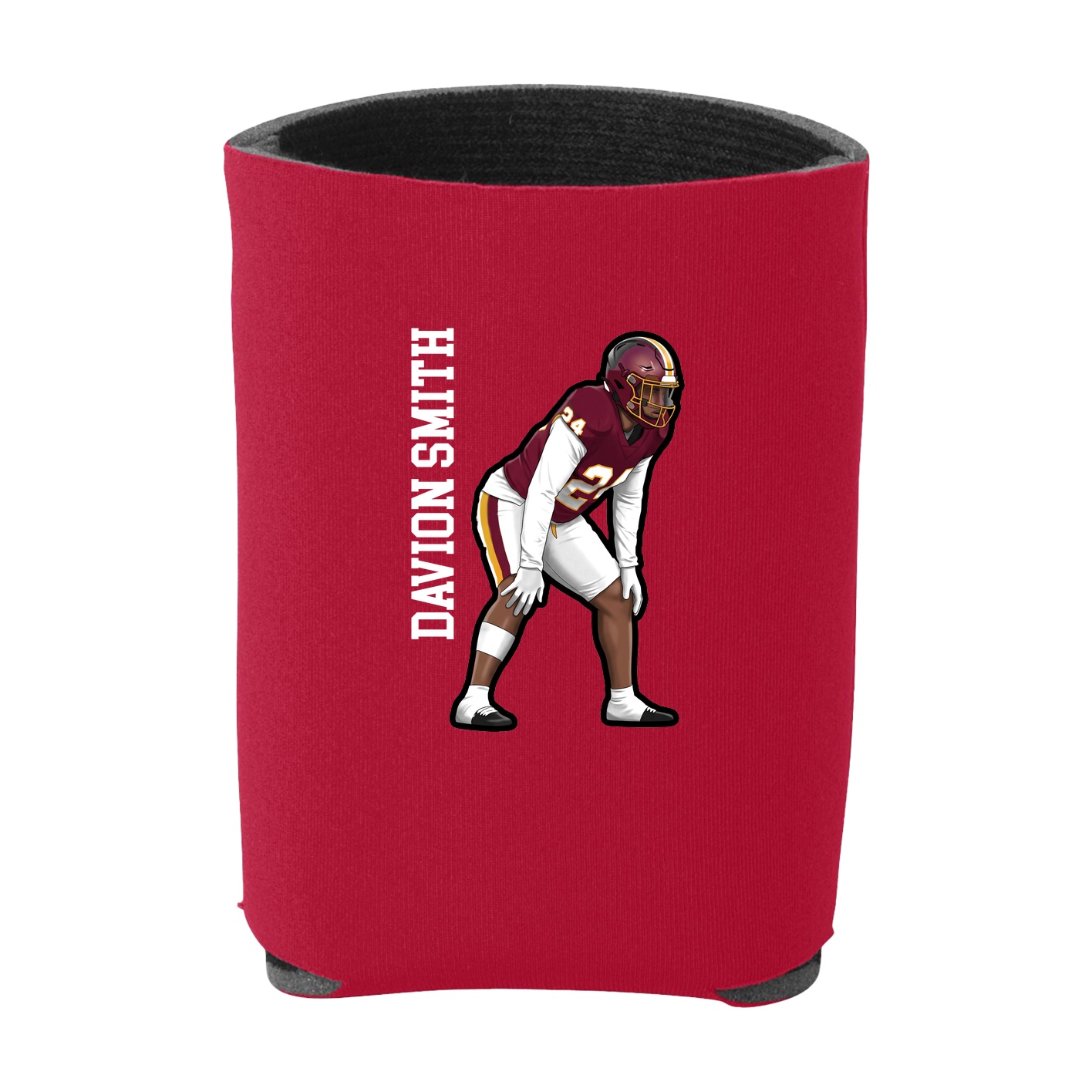Can Holder — Name Vertical in Red
