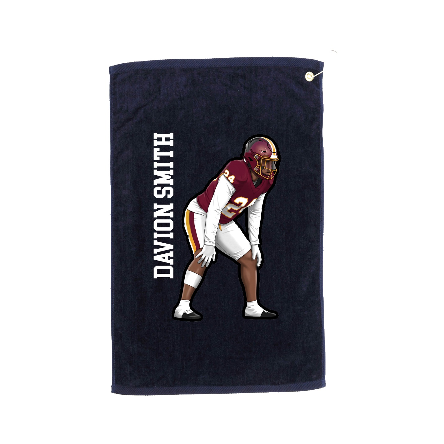 Golf Towel — Name Vertical in Navy