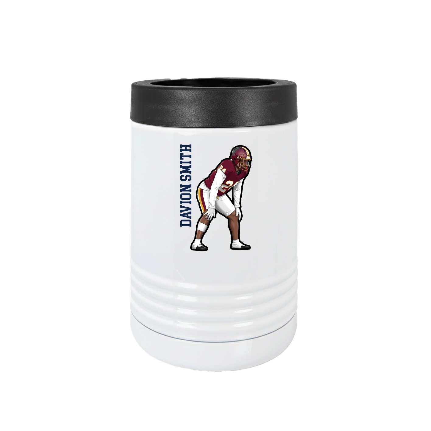Beverage Holder — Name Vertical in White