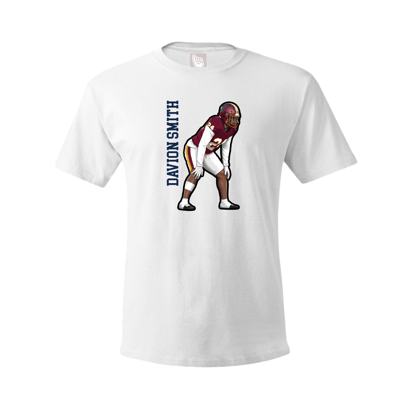 Tee — Name Vertical in White