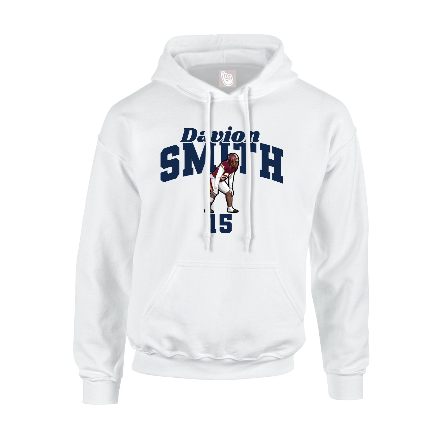 Hoodie — Signature Arch in White