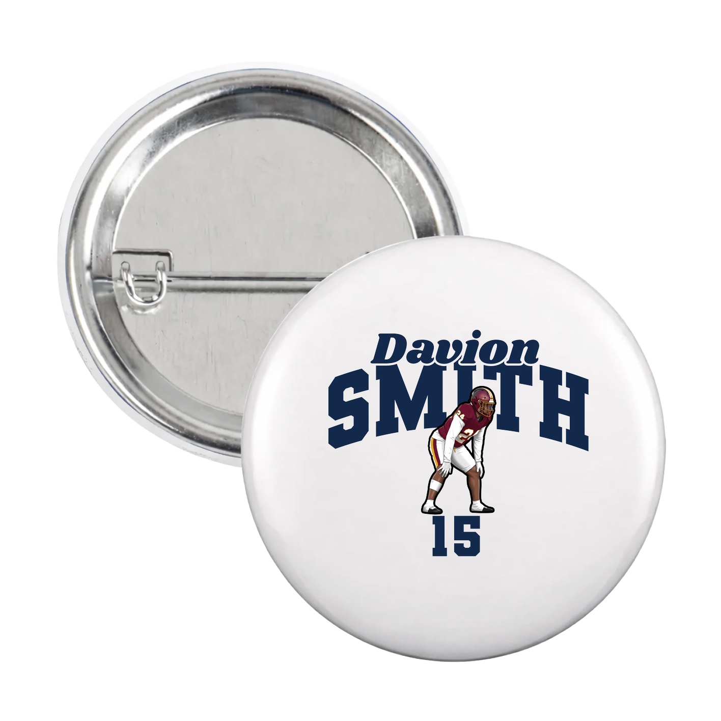 Game Day Button — Signature Arch in White