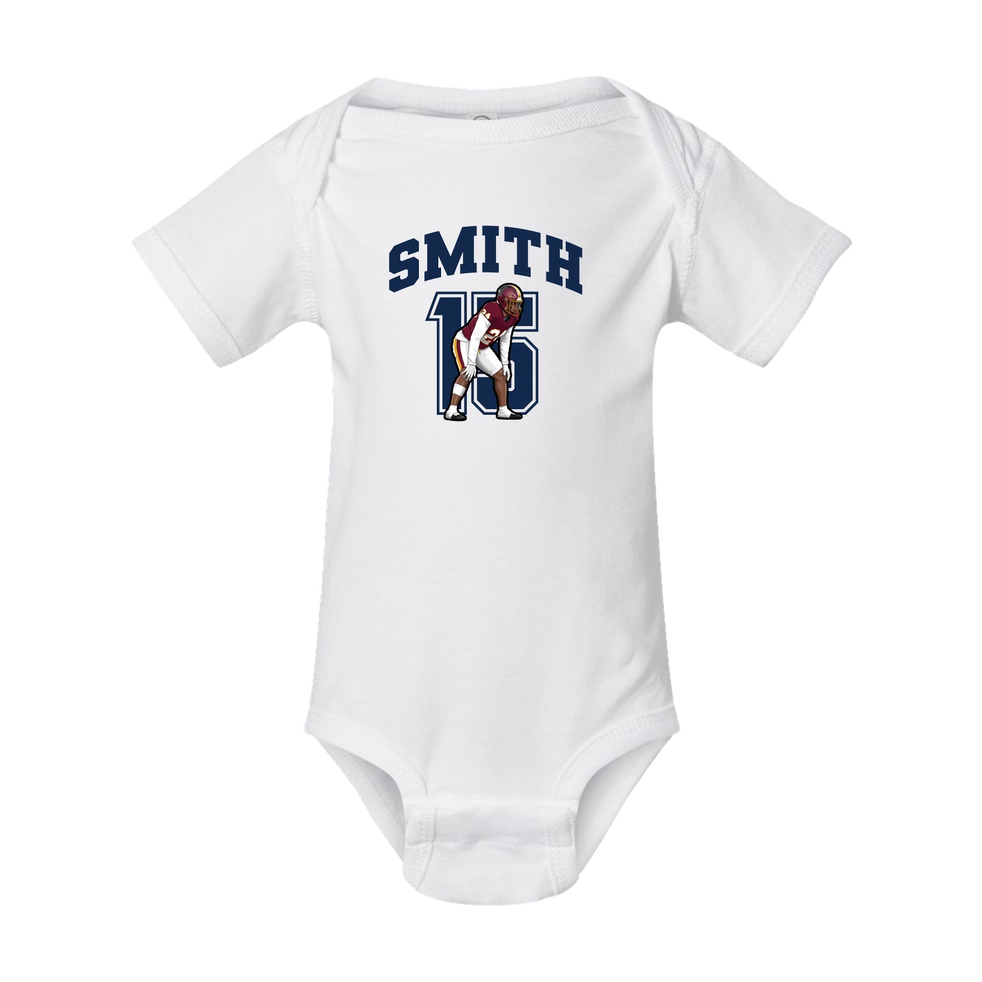 Baby Onesie — Number in White