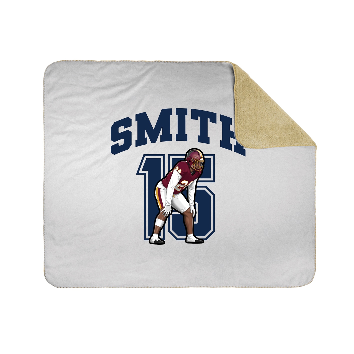 Throw Blanket — Number in White
