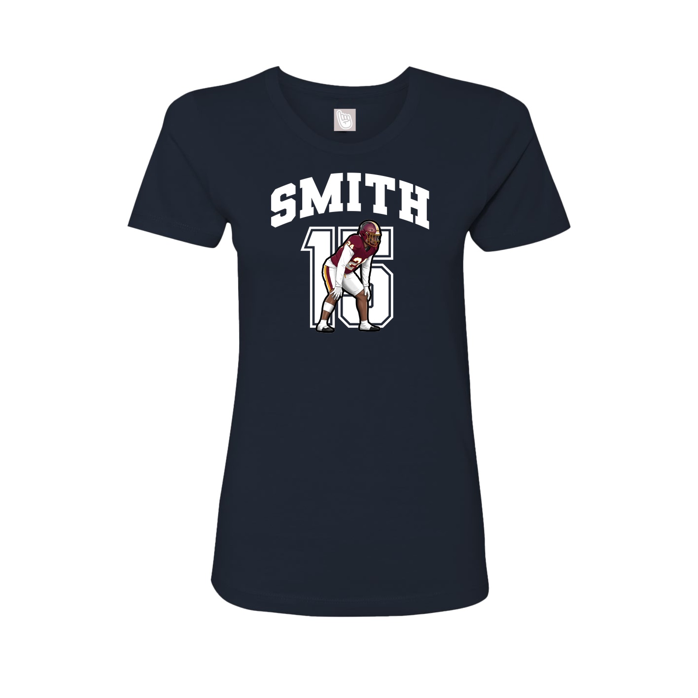 Fitted Women's Tee — Number in Navy