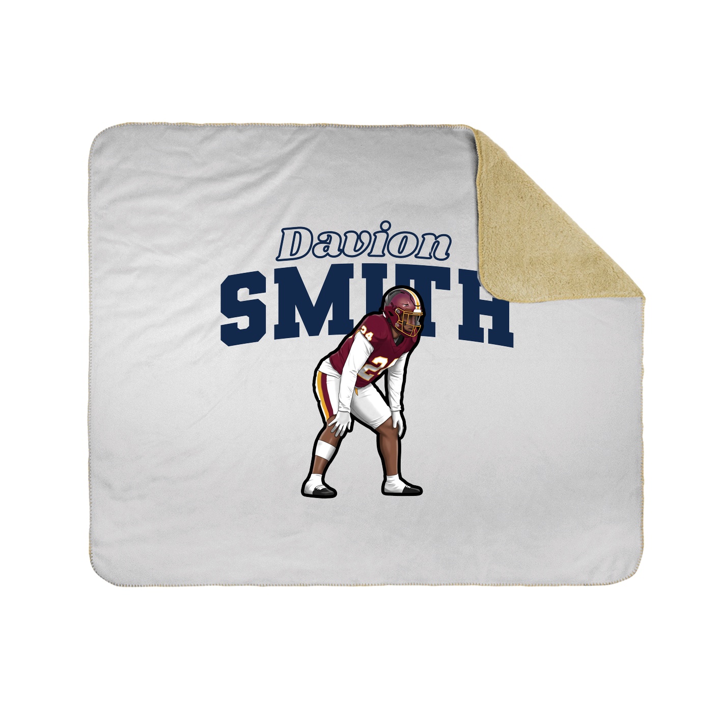 Throw Blanket — Name Arch in White