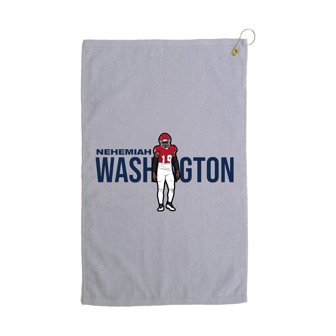 Golf Towel — Player Name in Grey