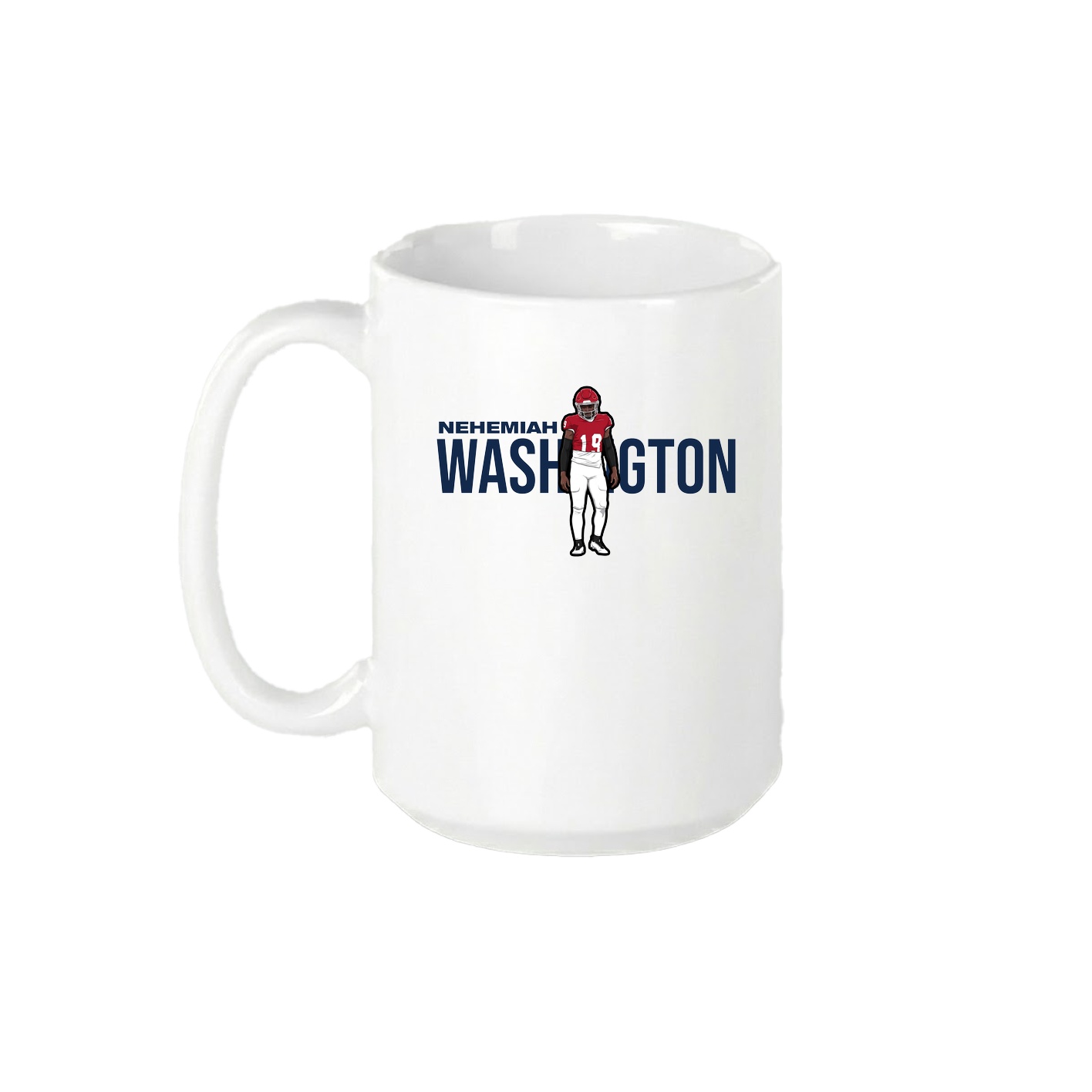 15oz Coffee Mug — Player Name in White