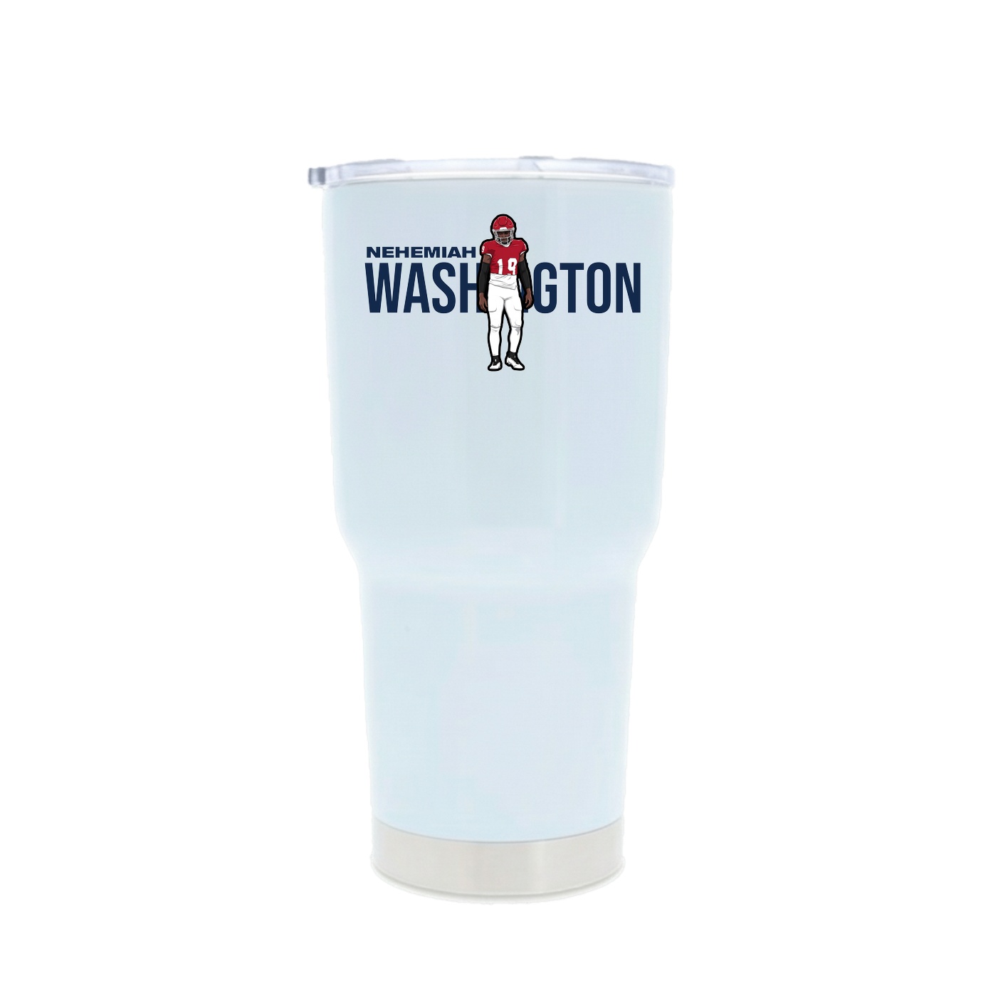 30oz Stainless Steel Tumbler — Player Name in White