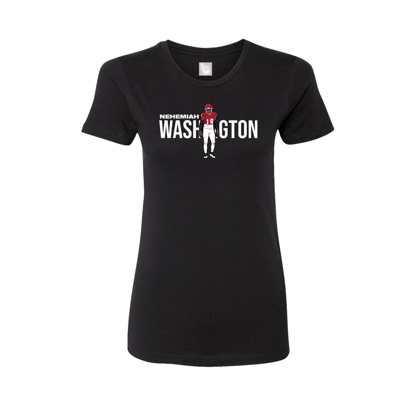 Fitted Women's Tee — Player Name in Black