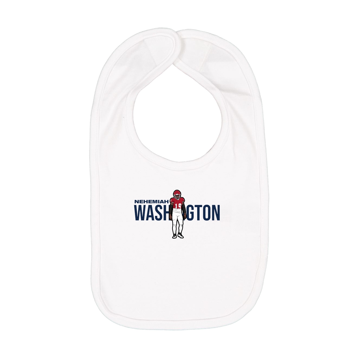 Infant Bib — Player Name in White