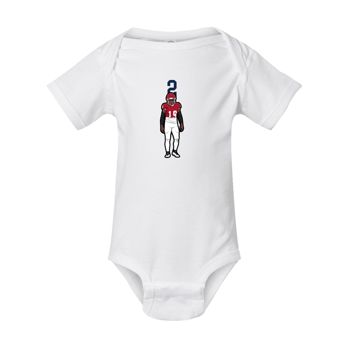Baby Onesie — Number Top in White